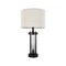Set of 2 White-Black Table Lamp with Dual Lights USB-C, USB and AC Ports